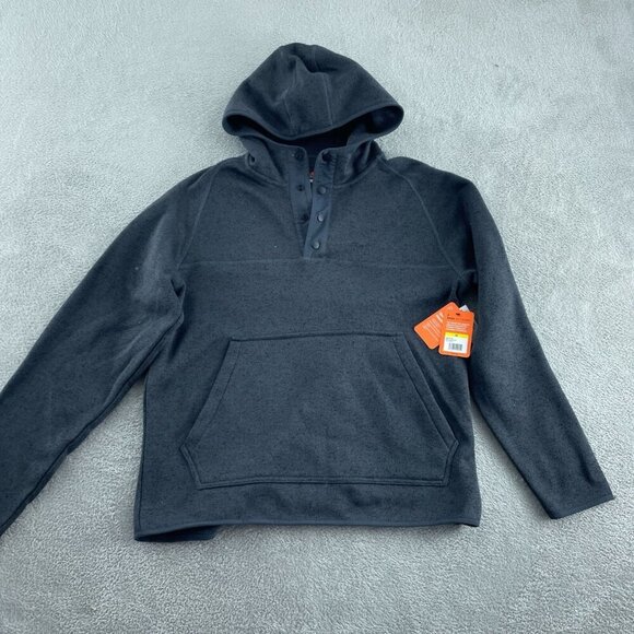 Bass Outdoor Black Beauty Front 1/4 Snap Hoodie M Blend NWT 2053 - Picture 1 of 10